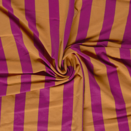 French Terry - Stripes Vertical - Pink Orange