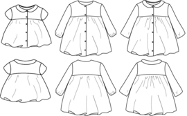 IKATEE | Stockholm Kids blouse / dress - Girl 3/12Y - Paper Sewing Pattern