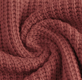 Cotton Knitted Cable |  Dark Old Rose