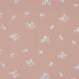 Verhees Textiles - Washed Cotton - Embroidery - Rose