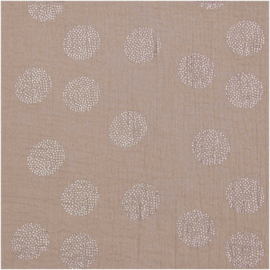 Rico Design | Double Gauze - Taupe - Hot Foil Stip