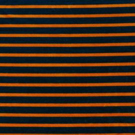 Nicky Velours - Stripes - Navy Cognac