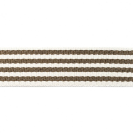Tassenband Katoen | Streep - Army | 4cm breed