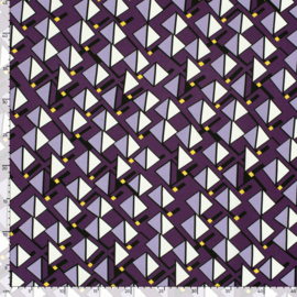 Viscose Poplin - Abstract  - Purple