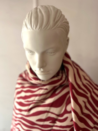 Stepped - Quilted - Zebra   - Double Sided -  Red Beige