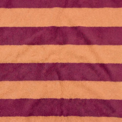 Badstof Stretch - Bamboo Katoen - Streep - Orange Bordeaux
