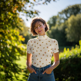 Verhees  Rib Jersey - Croissants  - Natural