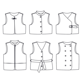 Ikatee Patterns Rabat   - Vest Dames  - maat 32-52 -  Paper Sewing Pattern