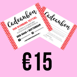 Cadeaubon -  Vijftien euro