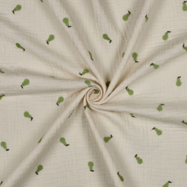 Verhees Textiles - Double Gauze - Pear  - Natural