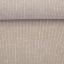 Swafing  - Linnen Katoen   -  Pencil Stripes   - Sand 101171