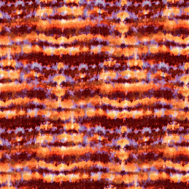 Katoen Poplin Print |  Tie Dye  Stripe  -  Purple Orange