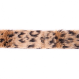 Band Imitatiebont - 4 cm breed - Leopard - Light Brown