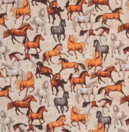 Katoen Print | Swafing -  Horses