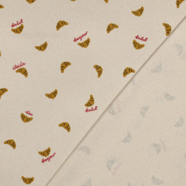 Verhees  Rib Jersey - Croissants  - Natural