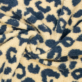 Teddy - Leopard  -  Ecru Blue