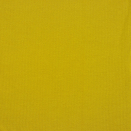 Boordstof Organic  Ribbed - Mustard