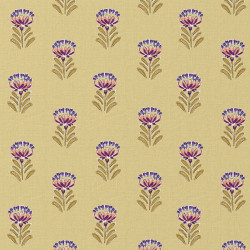 Katoen Print - Boho Flowers  - Soft Yellow