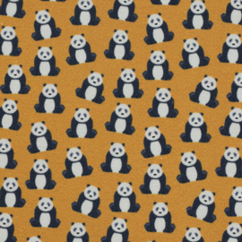 Katoen Print | Swafing -Pandabeer- Okergeel