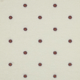 Verhees Textiles - Teddy - flower embroidery - ecru
