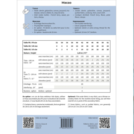 Ikatee | Macao -  Jacket - Dames - 32/52 - Paper Sewing Pattern