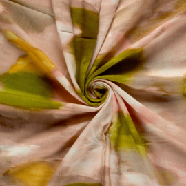 Verhees Textiles -Linnen Viscose  - Waves  - Soft Pink