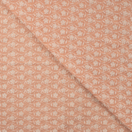 Katoen Broderie Melange - Jenny - Salmon Rose