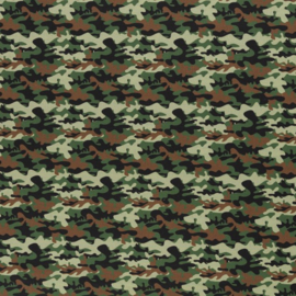 Katoen Print | Swafing -  Army  - Green