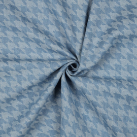 Verhees Textiles - Jeans - Pied de Poule - Light  Blue