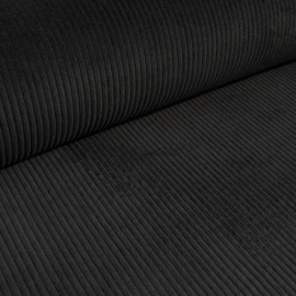 Ribcord washed  ( brede rib 4,5w) | Zwart 001