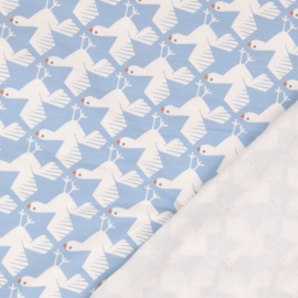 Loes van Oosten - Organic French Terry - Seagull  - Light Blue