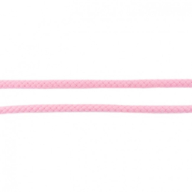 Katoenen Koord - Dubbelgeweven - 8 mm -  Licht Roze