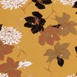 Viscose  - Flower   - Ochre