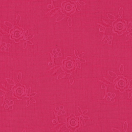 Verhees - Double Gauze Embroidery - Pink