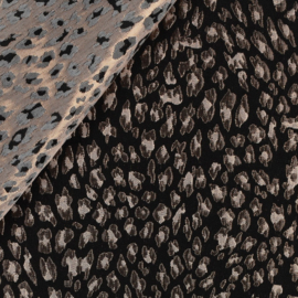 Verhees Textiles - Jacquard Lurex Double Sided - Animal Skin - Black