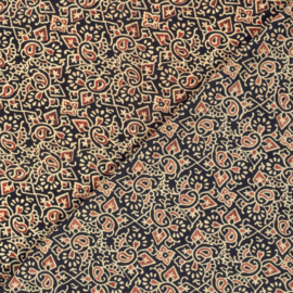 katoen Print - Voile - Batik  -  Abstract    - Black