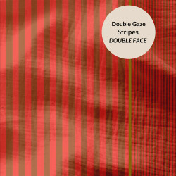 Double Gauze - Stripes -  Doublesided - Rose Tangerine