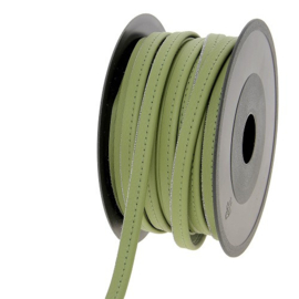 Paspelband - Imitatieleer - 10 mm - Groen
