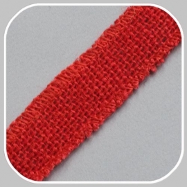 40893 jute band rood/ 25 mm