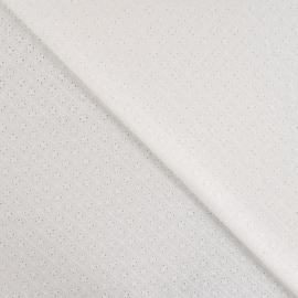 Katoen Broderie Melange - Lois- Off White