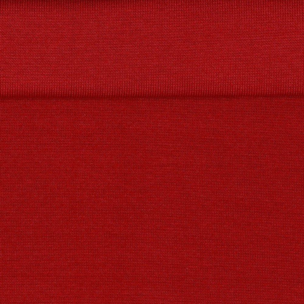 Tricot Boordstof - Organic - Dark Red 009
