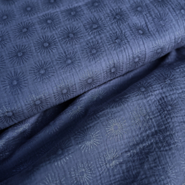 Rico Design - Crinkle Muslin - Rosette  - Hot Foil - Blue