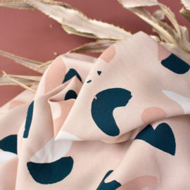 Atelier brunette |  Viscose Lenzing ™ EcoVero ™| Tissu " Oasis Blush   "