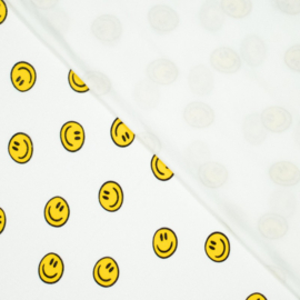 Badstof - Smiley - Wit