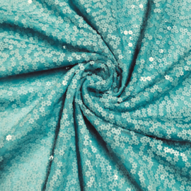 Tule met Pailletten Bloem - Mint