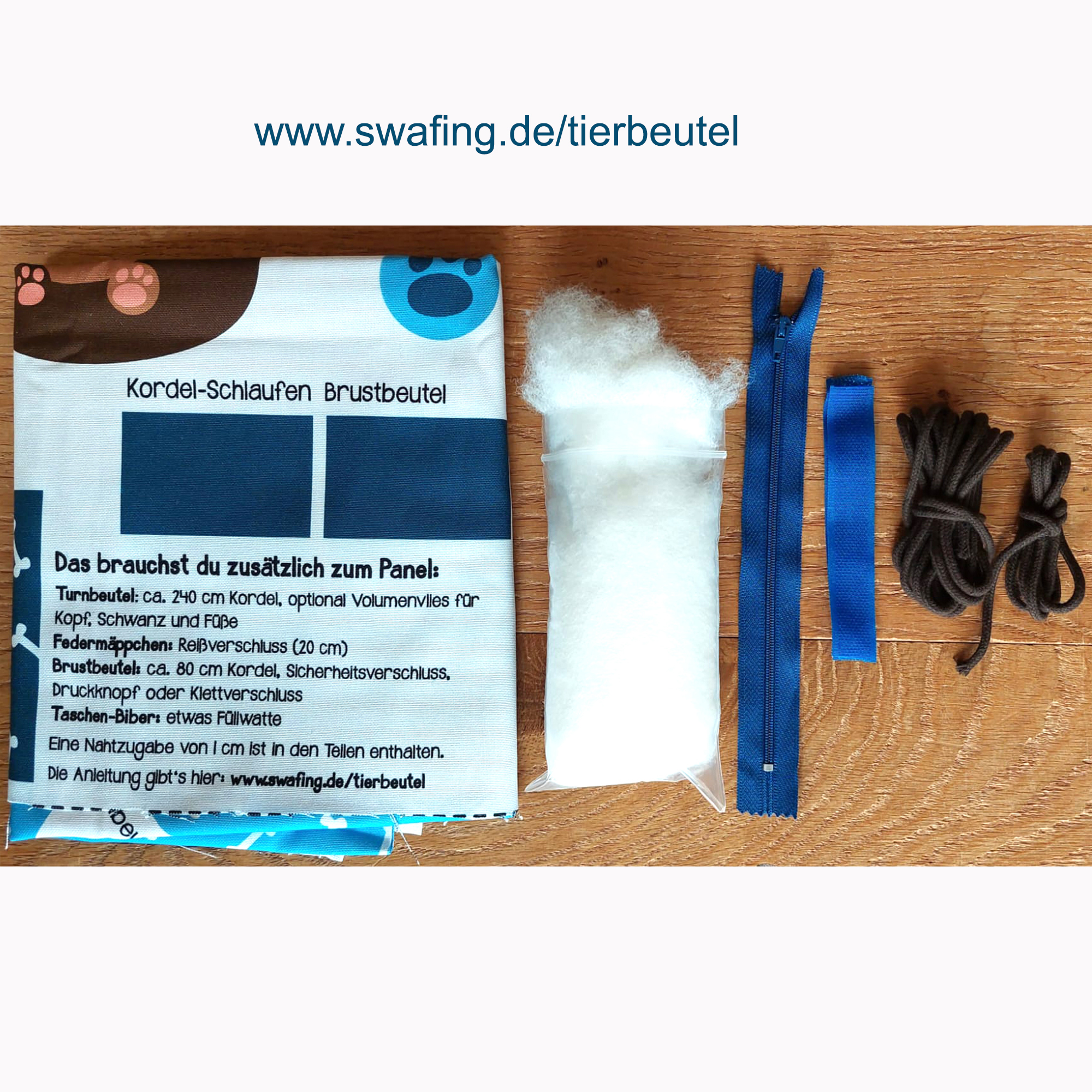 Swafing - DIY Pakket  -  Tierbeutel  by Käselotti - Hond