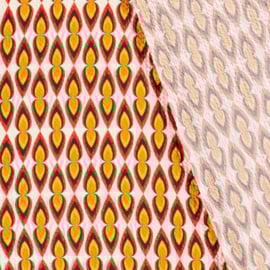 Viscose Bubble Stretch - Abstract - Orange