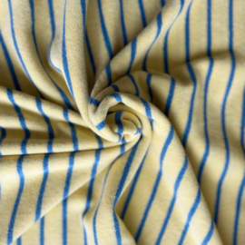 Badstof Stretch  - Stripes   -  Yellow Jeans