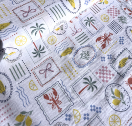 Double Gauze - Summer Vibes - White