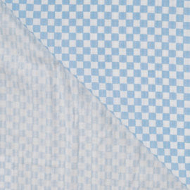 Katoen Bubble  Print - Checks  - Light blue